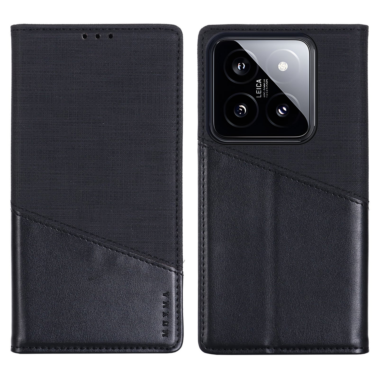 MUXMA MX109 For Xiaomi 14 Magnetic Phone Case RFID Blocking Stand Cover MUXMA MX109 For Xiaomi 14 Magnetic Phone Case RFID Blocking Stand Cover